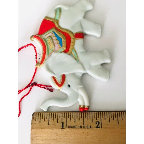 1986 Schmid Shackman Elephant Ornament Carousel Collection Vintage Ceramic - Picture 5 of 5